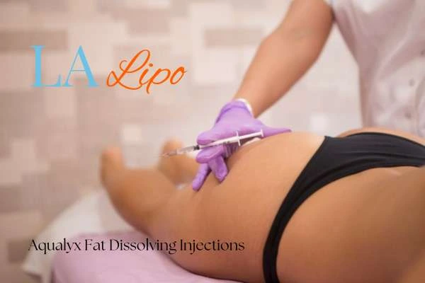 Woman having fat dissolving injections Sedgley on thighs