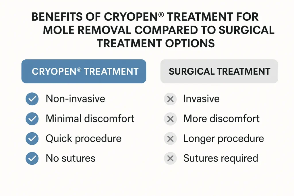 Benefits of facial mole removal Sedgley - call our team today to book a consultation